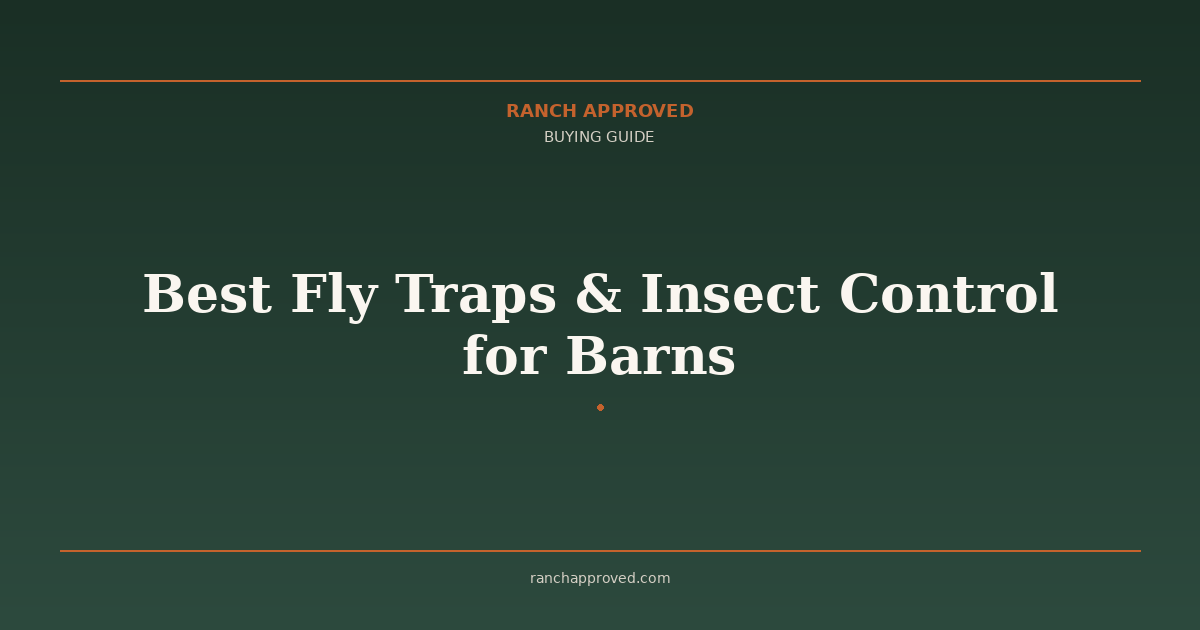 Best Fly Traps & Insect Control for Barns in 2026