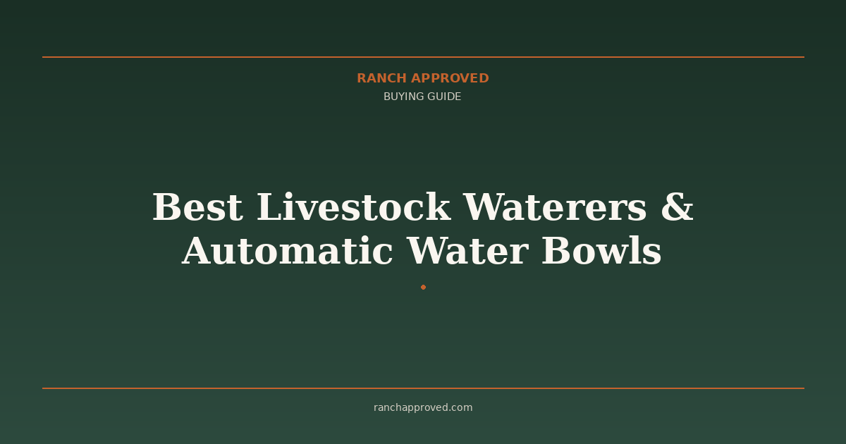 Best Livestock Waterers & Automatic Water Bowls in 2026