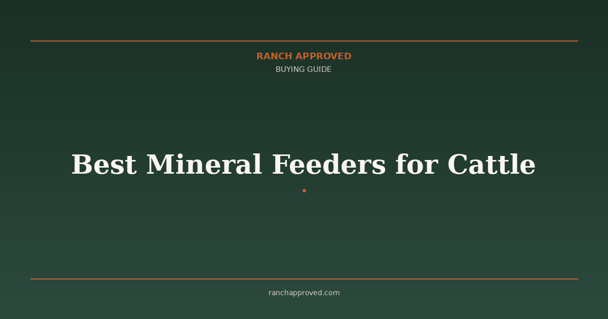 Best Mineral Feeders for Cattle in 2026