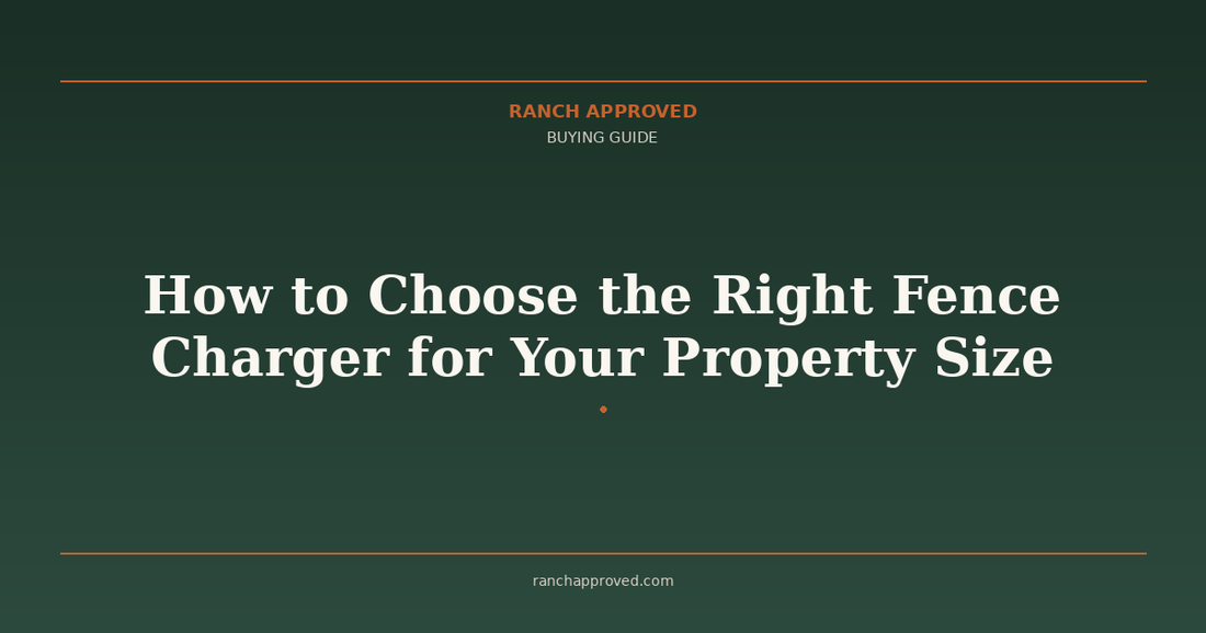 How to Choose the Right Fence Charger for Your Property Size