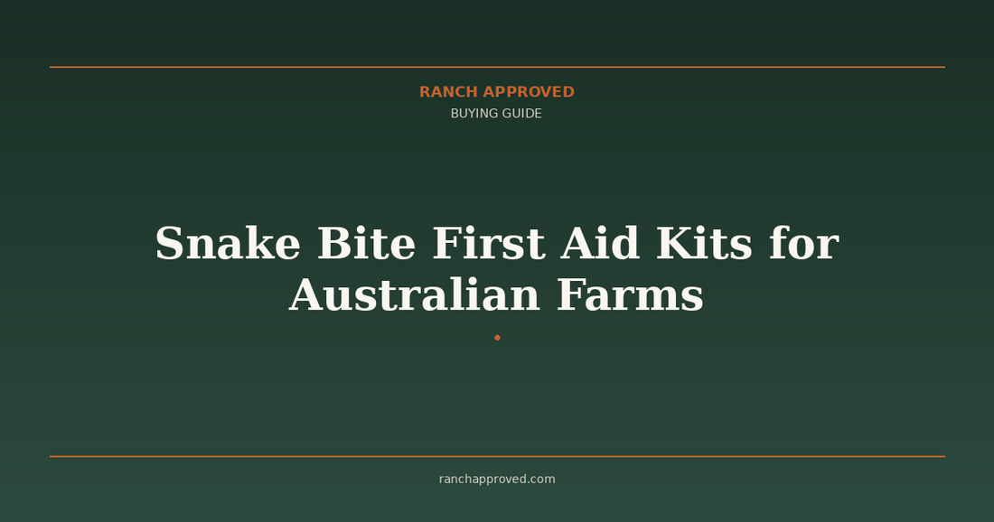 Snake Bite First Aid Kits for Australian Farms