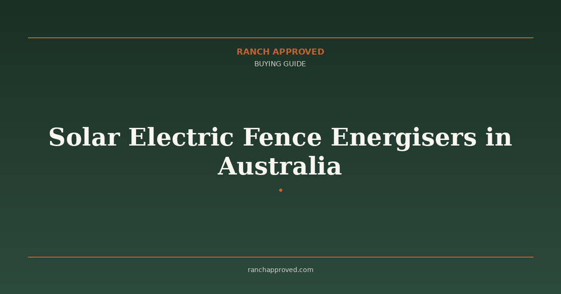 Solar Electric Fence Energisers in Australia